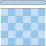 COOL FOR SCHOOL BLUE CHECKERS STRAIGHT BORDER TRIM