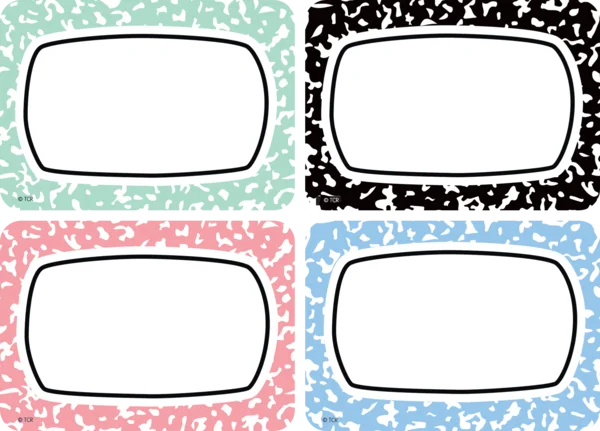 COOL FOR SCHOOL NAME TAGS/LABELS - 36 pcs MULTI-PACK