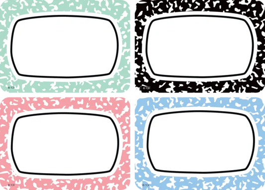 COOL FOR SCHOOL NAME TAGS/LABELS - 36 pcs MULTI-PACK