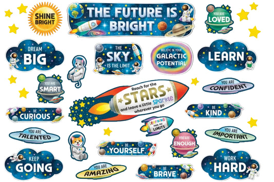 Outer Space Crew The Future Is Bright Mini Bulletin Board