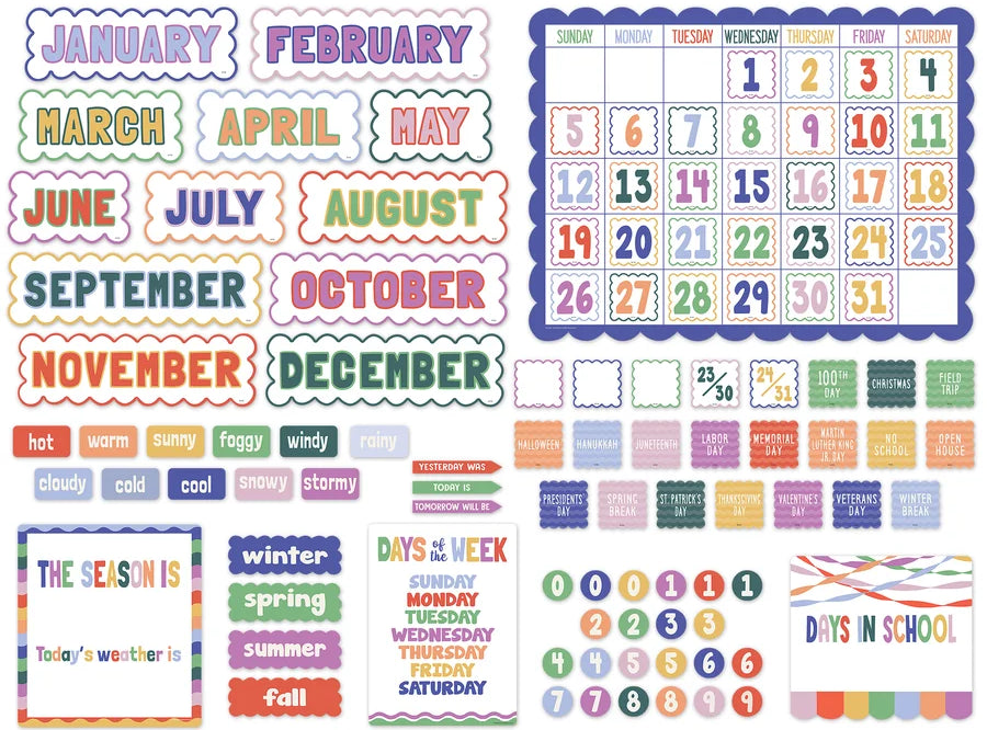 Color Crush Calendar Bulletin Board