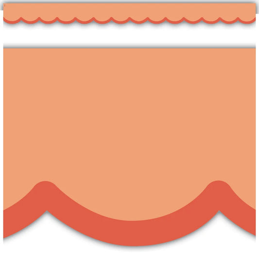 Color Crush Orange Scallops Die-Cut Border Trim