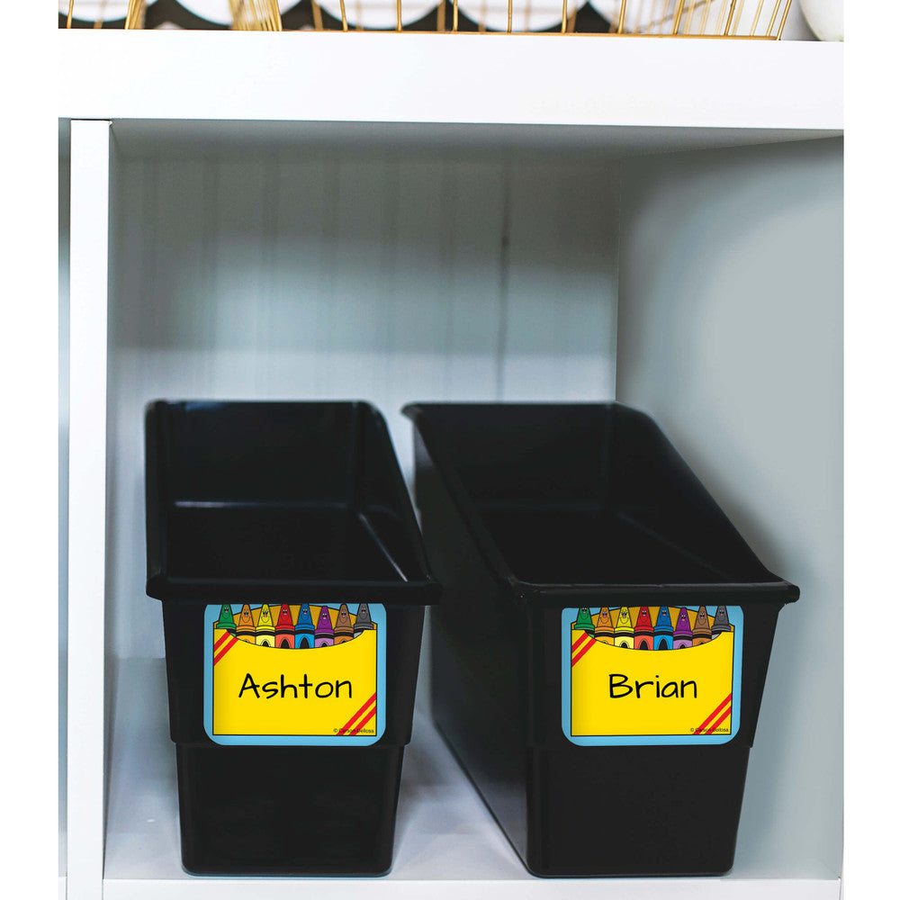Crayon Box Name Tags | 40 name tags
