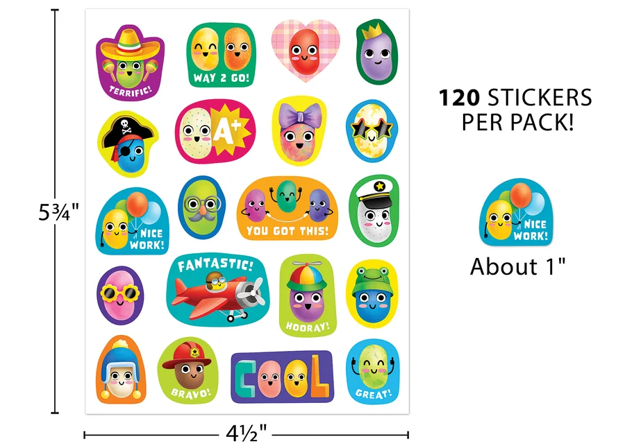 Jelly Bean Smelly Stickers