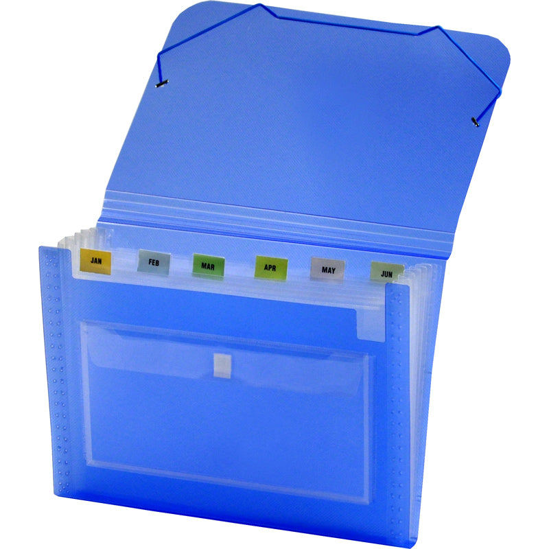 Expanding File Plastic with Elastic | Blue