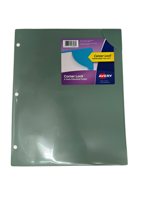 CORNER LOCK PLASTIC FOLDER