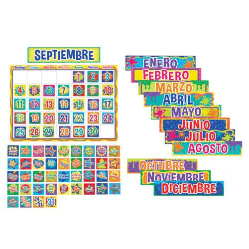 COLOR MY WORLD SPANISH CALENDAR BULLETIN BOARD