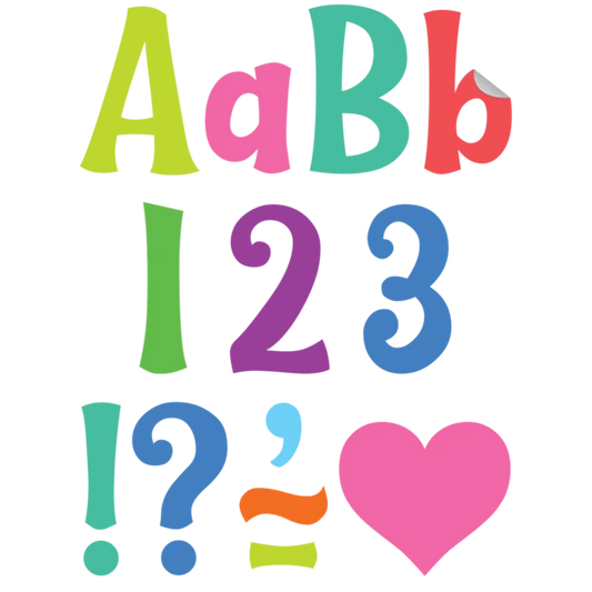 COLORFUL 4" WILD WHIMSY SELF-ADHESIVE LETTERS COMB