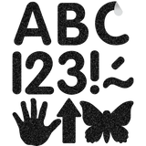 BLACK GLITZ 2" CLASSIC SELF-ADHESIVE LETTERS UPPER