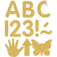 GOLD GLITZ 2" CLASSIC SELF-ADHESIVE LETTERS UPPERC
