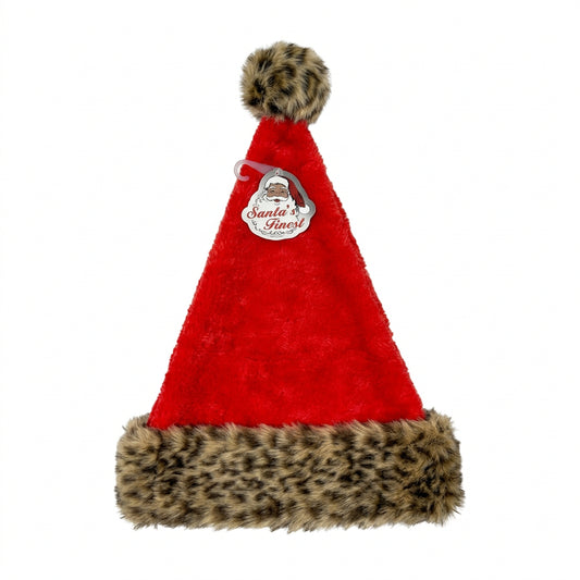 Santa Hat Plush W/ Cheetah Double C - JA Riollano