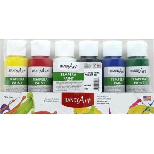 TEMPERA PAINT 6 COLORS ASST 2 ONZ