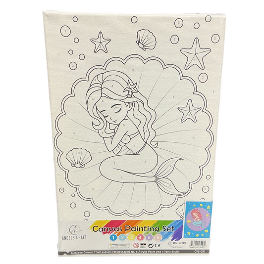 Paint by Number Canvas Set - Mermaid