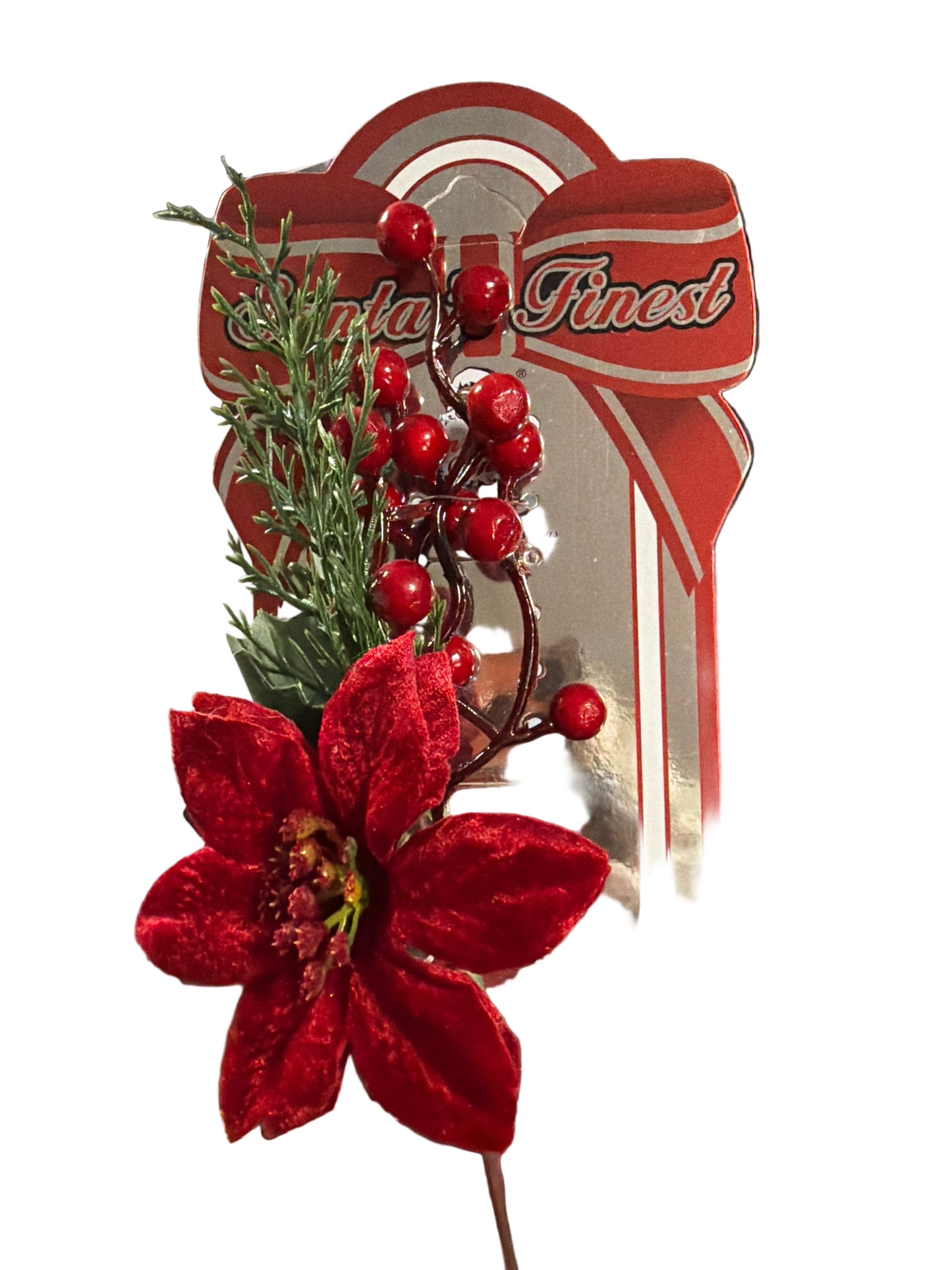 POINSETTIA BERRY PICK 30CM