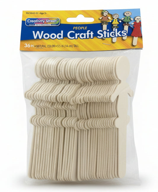 People Wood Craft Sticks | 36 pc