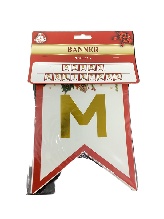BANNER CHRISTMAS 14PC 6.5x5IN 10FT