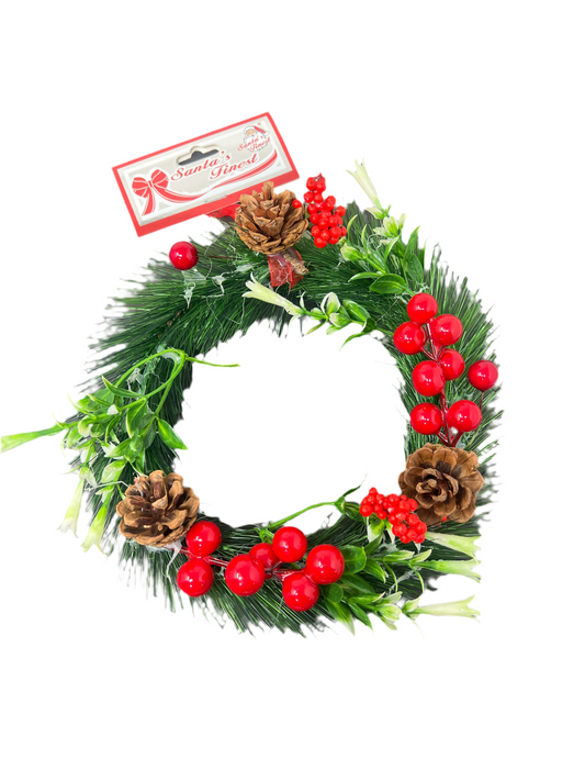 WREATH W/DECOR BERRIES SMALL 3ASTD