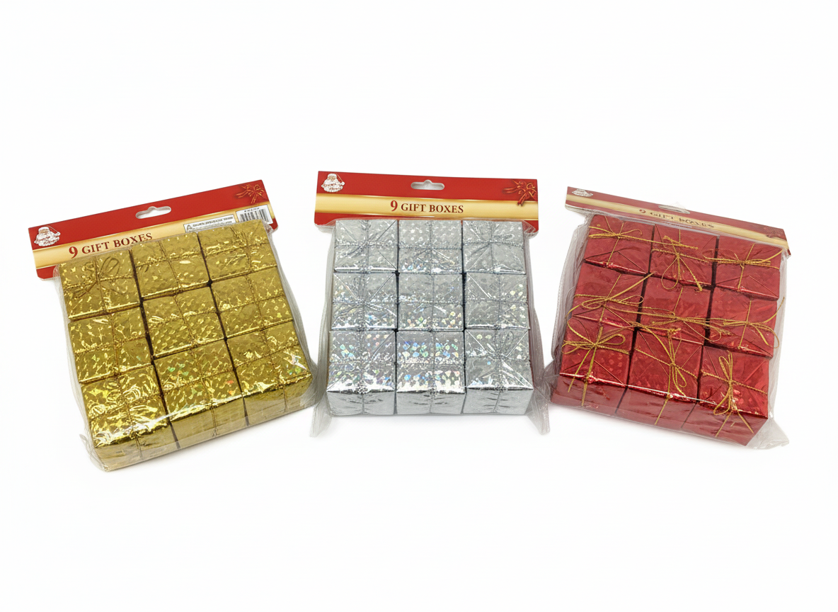 ORNAMENT GIFT BOX 9PC (5CMX5CM) ASS