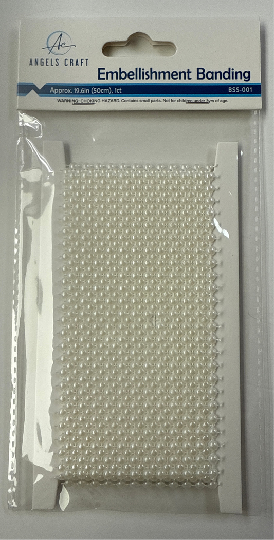 RHINESTONE BANDING PEARL SIZE: 4MM, BAND SIZE:5.5M