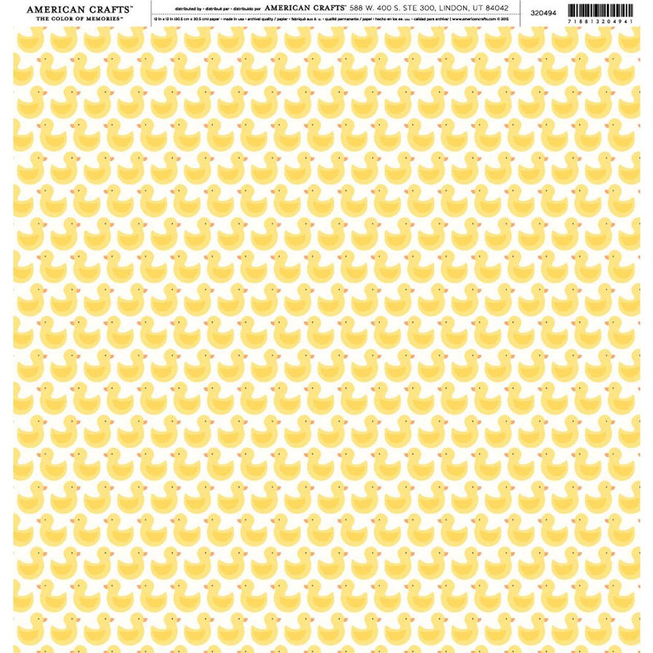 PATTERNED PAPER JUST DUCKIE SINGLE 12X12