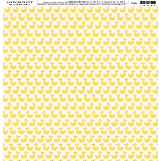 PATTERNED PAPER JUST DUCKIE SINGLE 12X12