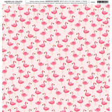 PATTERNED PAPER FLAMINGOS SINGLE 12X12