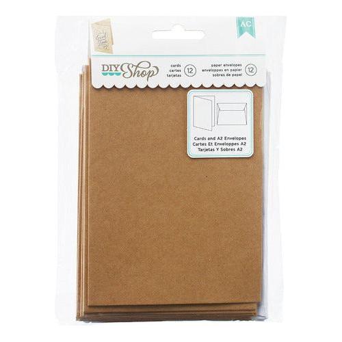 CARDS AND ENVELOPES LIGHT KRAFT A7 5X7 24PCS