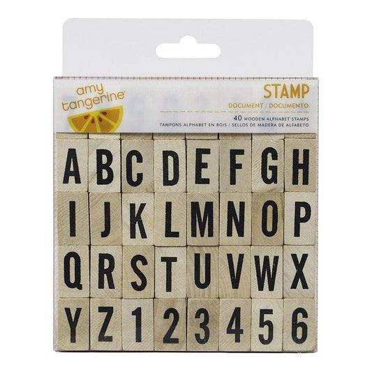 STAMP WOODEN ALPHABETS 40PCS