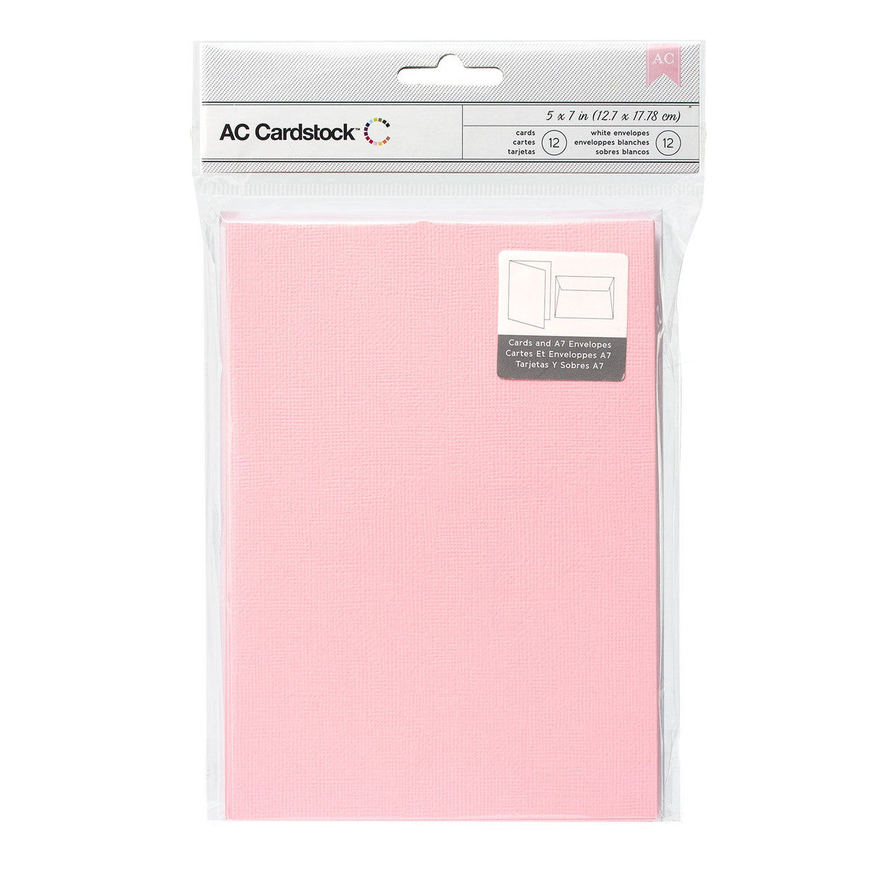 CARDS AND ENVELOPES BLUSH A7 5X7 24PCS