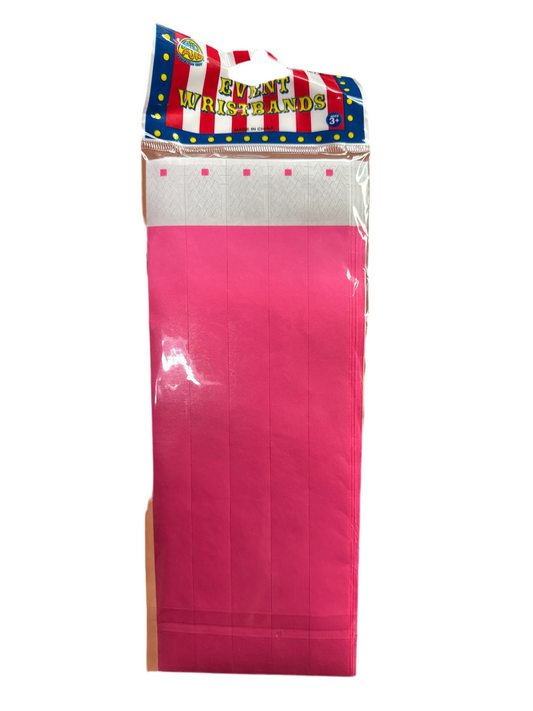 EVENT WRISTBANDS / NEON PINK 100-PC