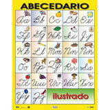 CARTEL ABECEDARIO CURSIVO ILUSTRADO