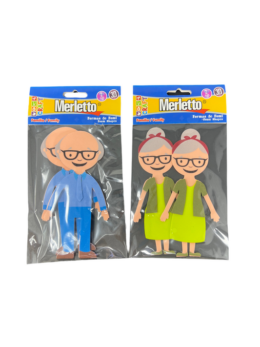 FORMAS FOAMY FAMILIA ABUELOS 2 PCS