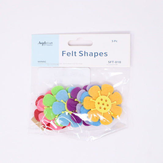 FELTIE FELT FLOWER SHAPE 5 PC