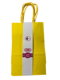 CRAFT BAG SMALL 13X8X21CM YELLOW 4PC