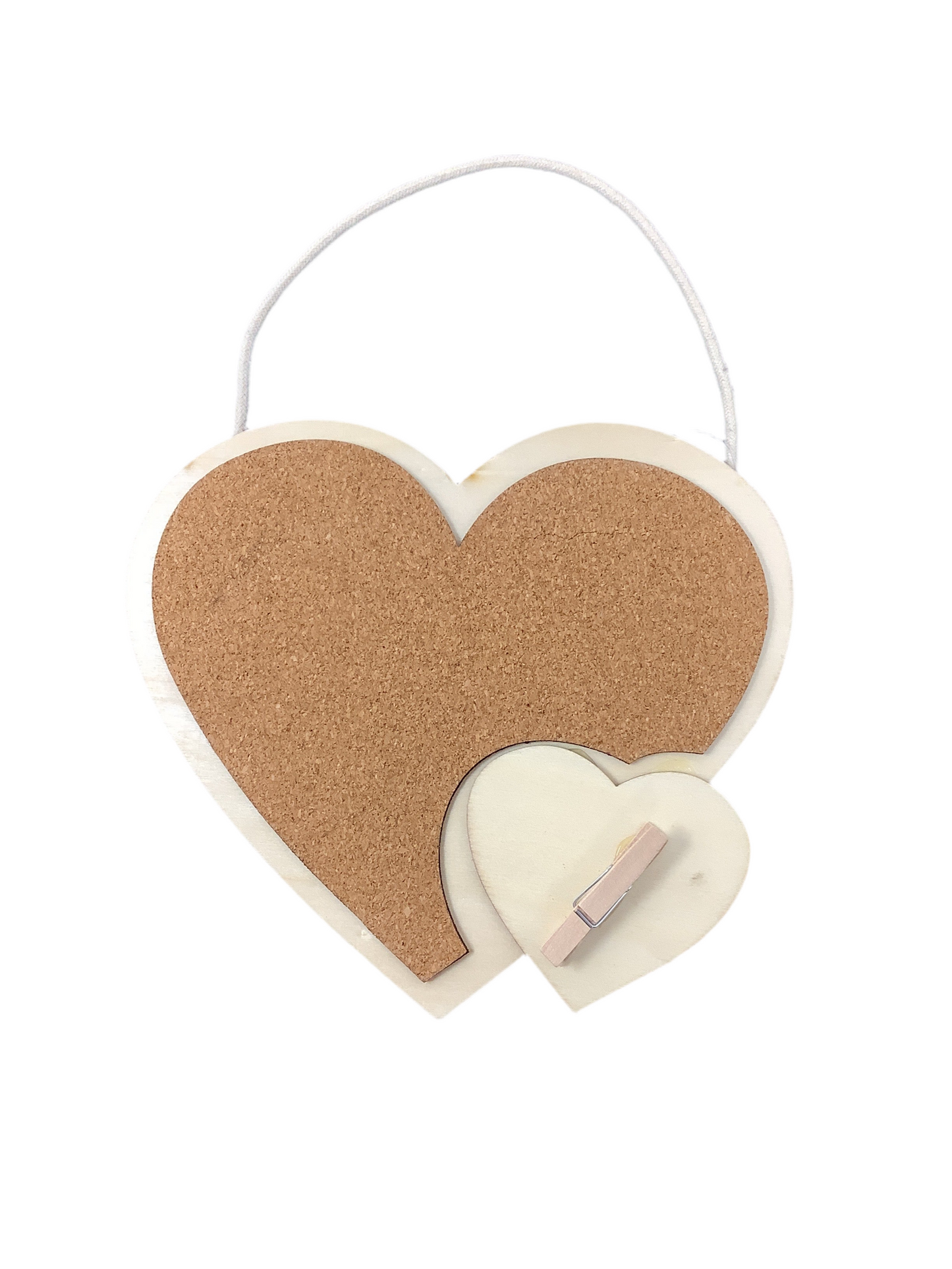 WOOD BOARD-CORK HEART 7.5" WIDE