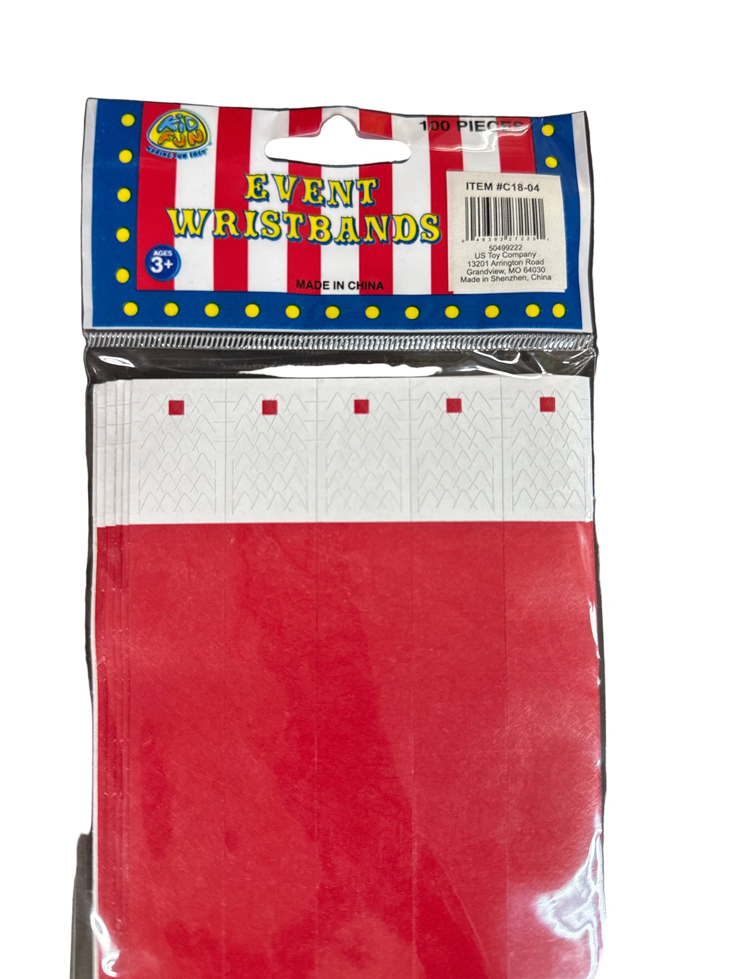 EVENT WRISTBANDS / RED 100-PC