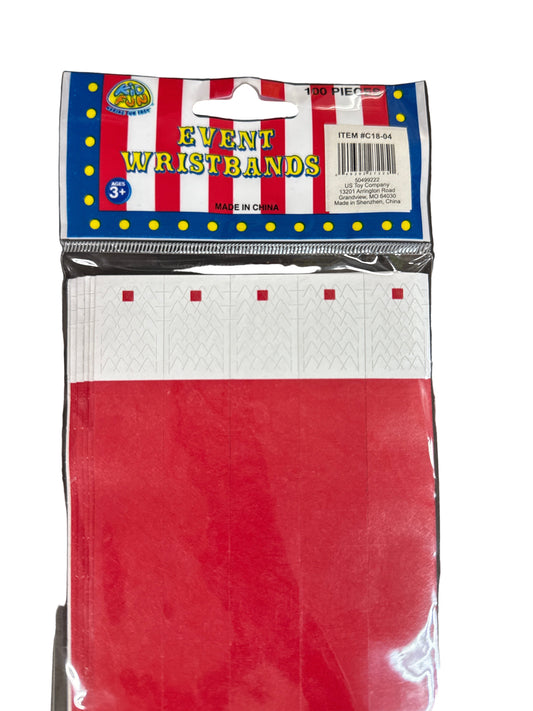 EVENT WRISTBANDS / RED 100-PC