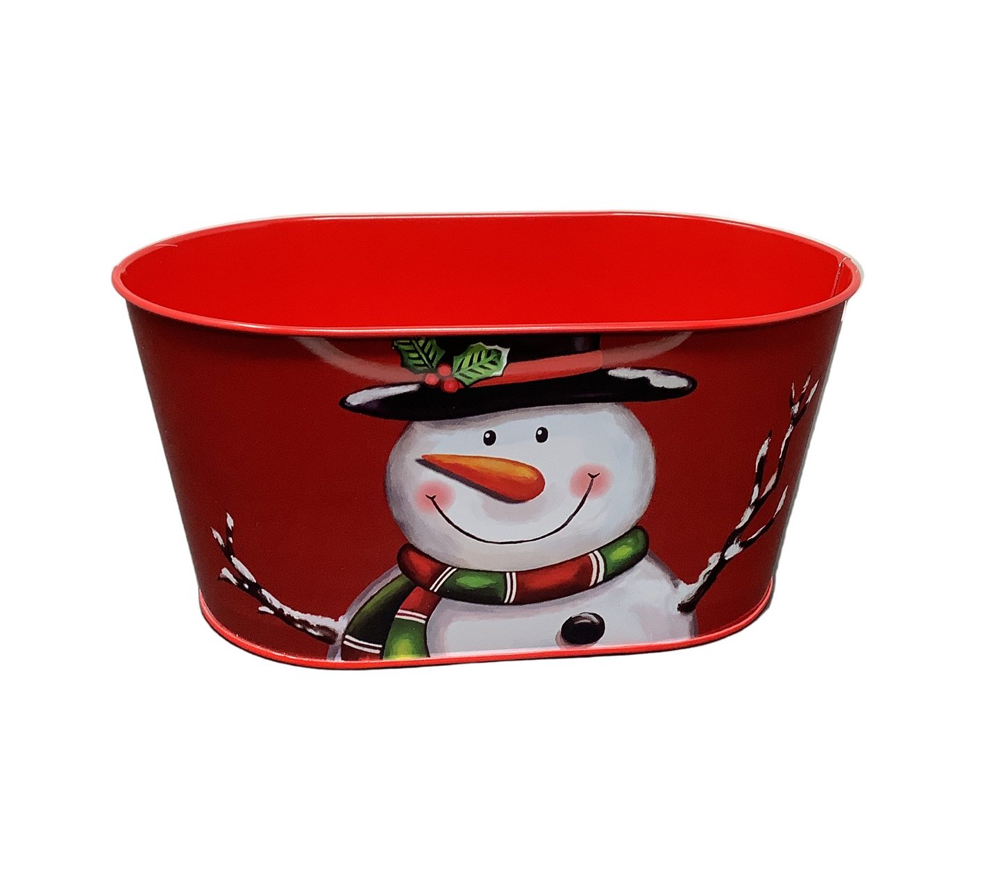 CHRISTMAS BUCKET OVAL 3 ASST
