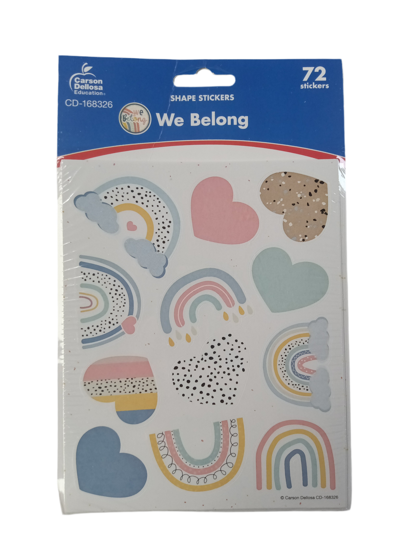 WE BELONG SHAPE STICKERS
