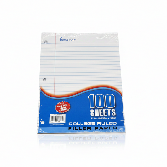 100 Sheet College Rule - JA Riollano