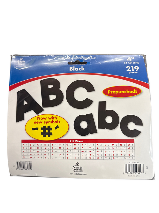 BLACK 4IN COMBO PACK LETTERS