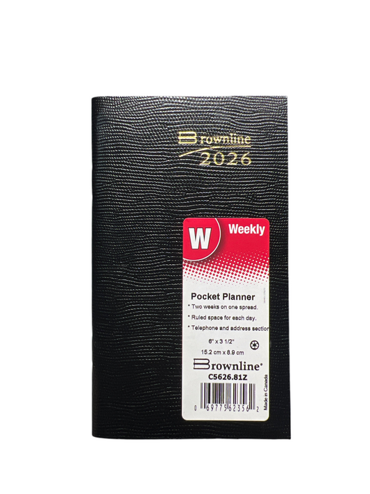 TWO-WEEK POCKET PLANNER BLACK
