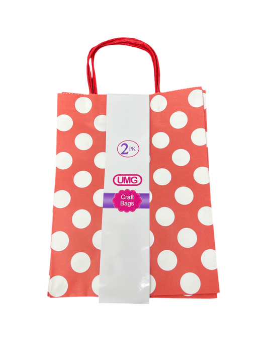 CRAFT BAG INV POLKA MAROON MD 2PC