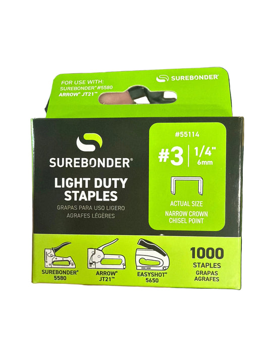 Surebonder Easy Tacker Staples | 1,000 Pkg