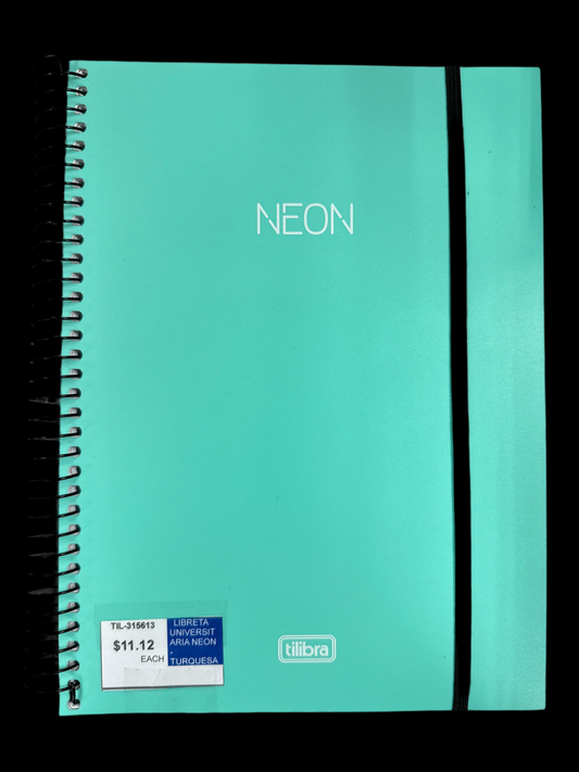 LIBRETA UNIVERSITARIA NEON - TURQUESA