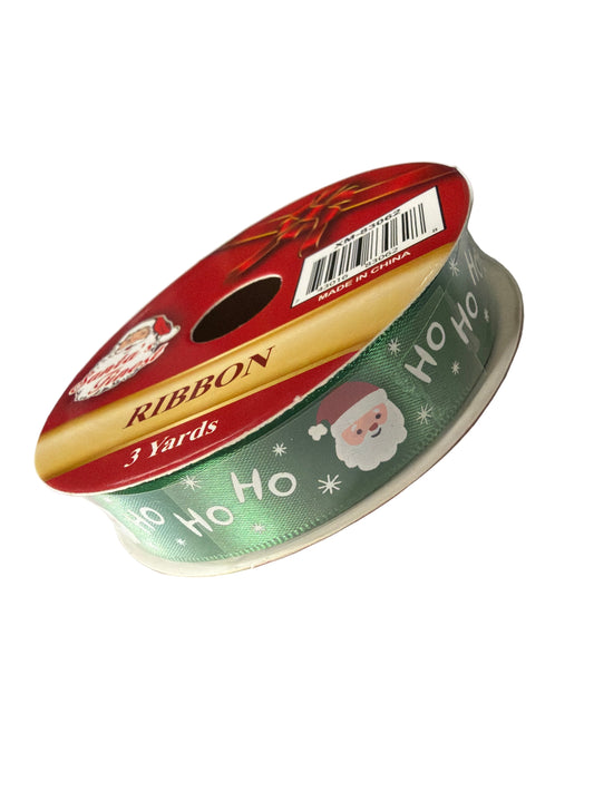 CHRISTMAS RIBBON 3YD SATIN