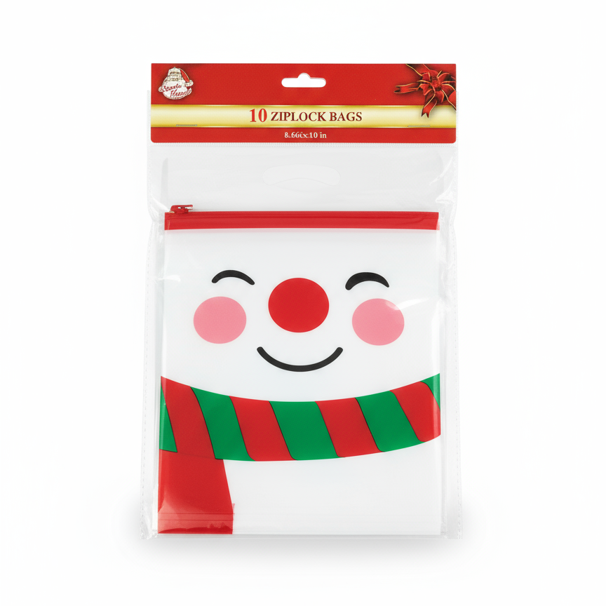 Christmas Zip Lock Bags 10pc 2ASTD – imagen 2 - JA Riollano