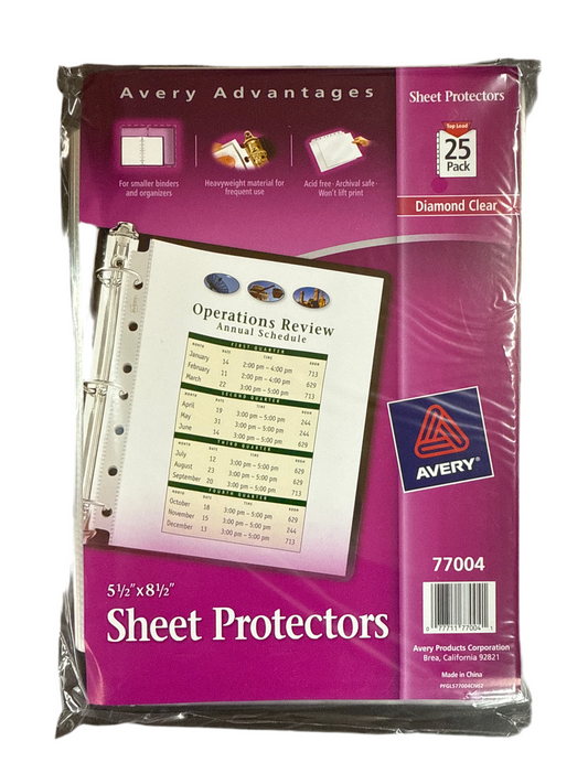 MINI SHEET PROTECTOR 8-1/2" X 5-1/2" PQT 25