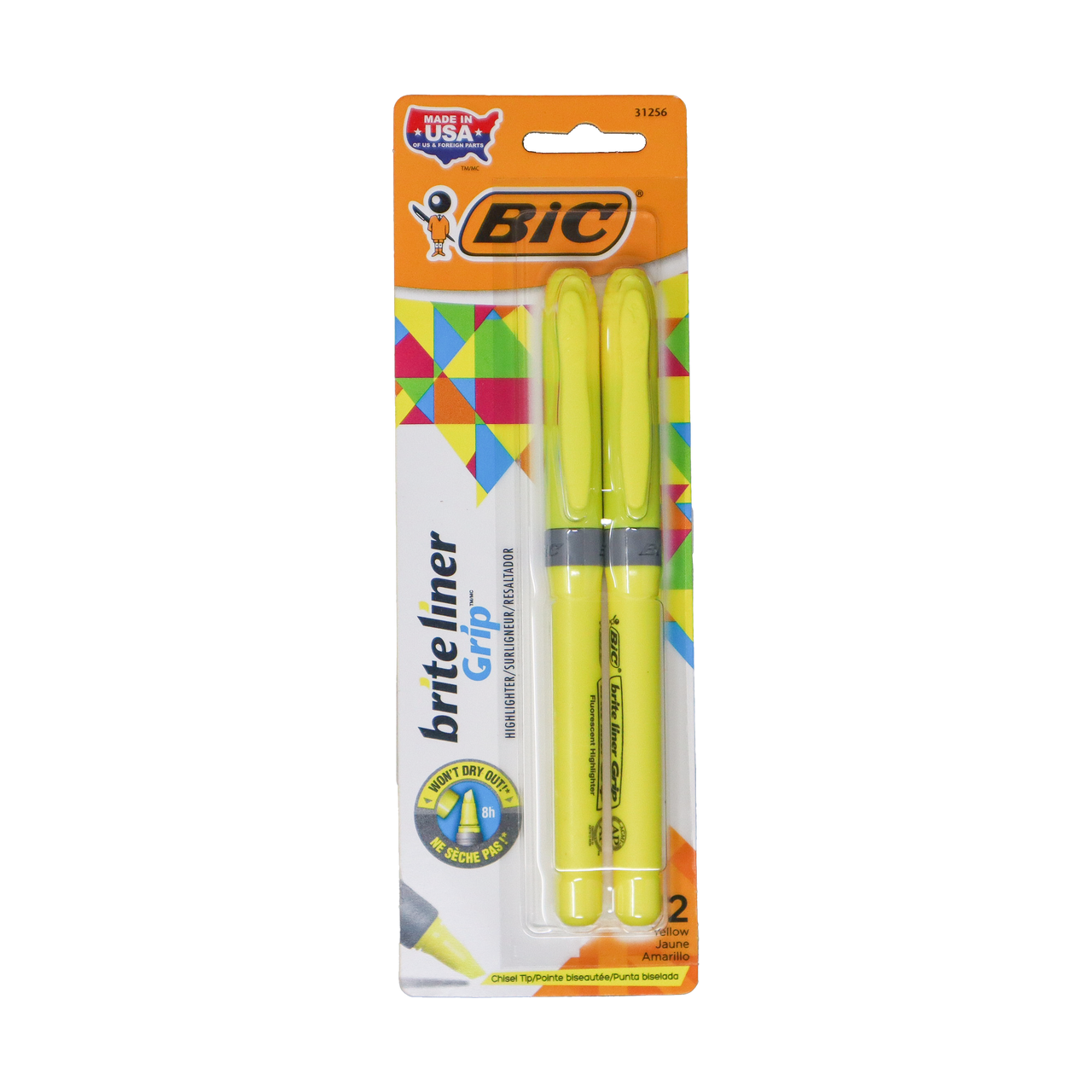 BRITE LINER GRIP YELLOW PQT. 2