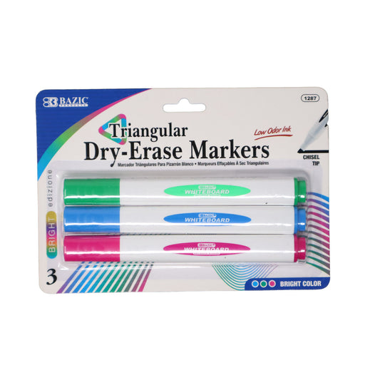 Bright Colors Chisel Tip Triangle Dry-Erase Marker